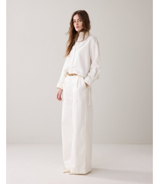 2s3404-5190/000111-Whitedenim  Blouse denim Light white cotton twill