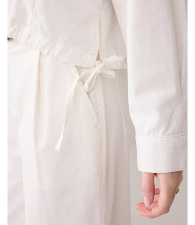 2s3404-5190/000111-Whitedenim  Blouse denim Light white cotton twill