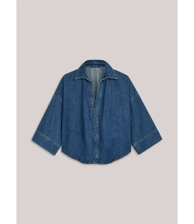 2s3346-5184/000453-Denim  Blouse denim kimono Light cotton twill