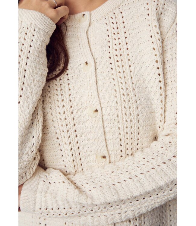 Z26.57825/101BrokenWhite  Gwen Cardigan