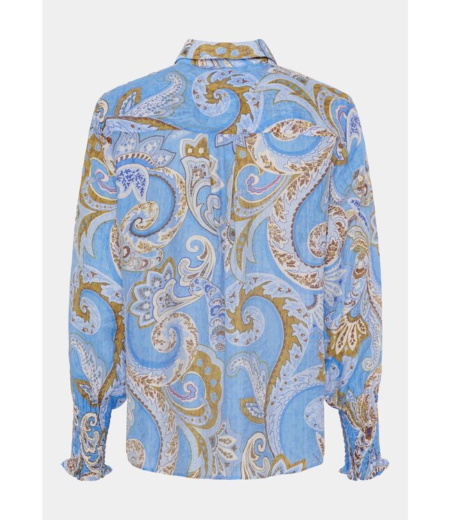 Z26.57834/N13FreshBluePaisley  Lotta Smock Shirt