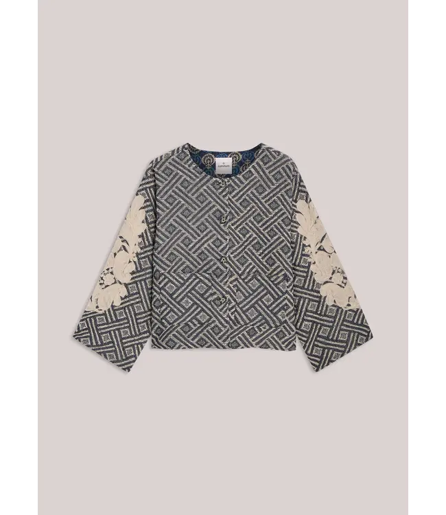 1s1284-12411/000495-Midnightblue  Jacket Blue jacquard