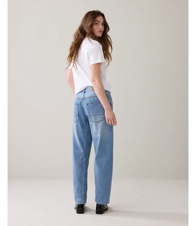 4s2746-5169/000426-Vintagebluedenim  Jeans cocoon leg Vintage cotton twill