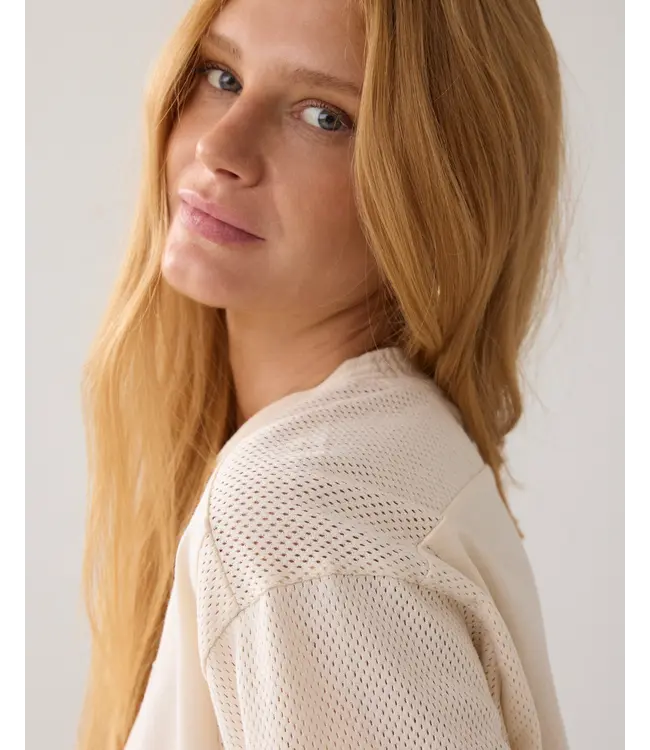 3s5282-30765/000122-Ivory  Top Mesh and jersey