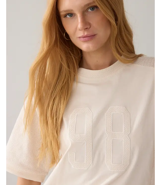 3s5282-30765/000122-Ivory  Top Mesh and jersey