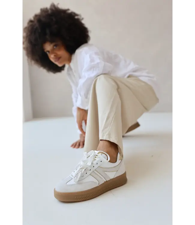 Jilly-165/WhiteWhiteGold  Sneaker