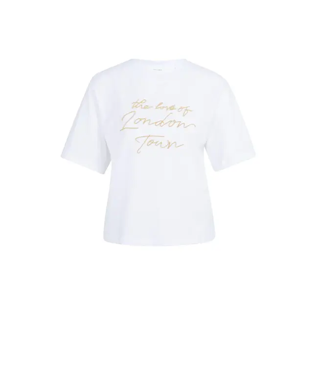 01-719081-602/309151  T-shirt with soft flock print and wide sleeves