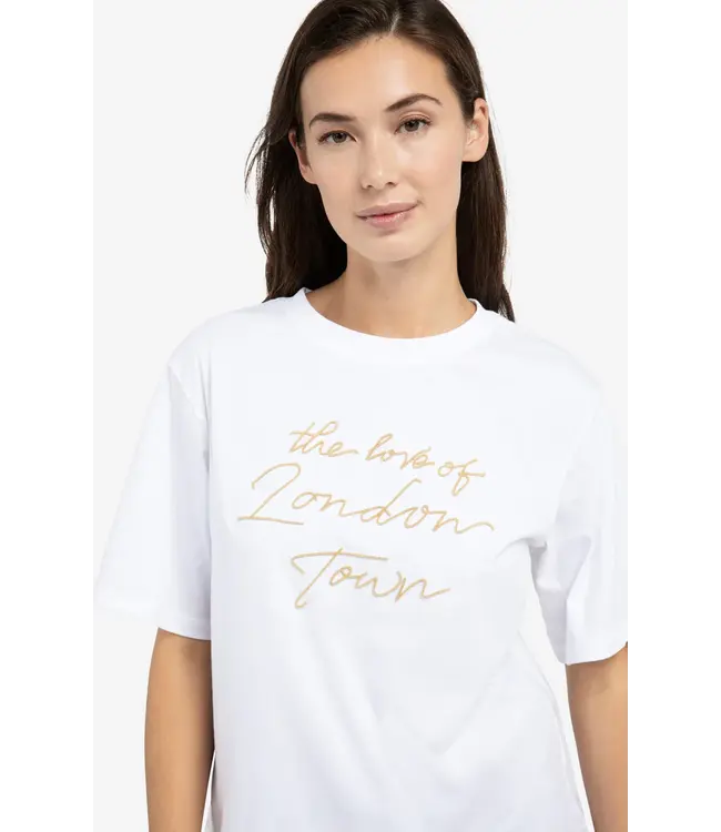 01-719081-602/309151  T-shirt with soft flock print and wide sleeves