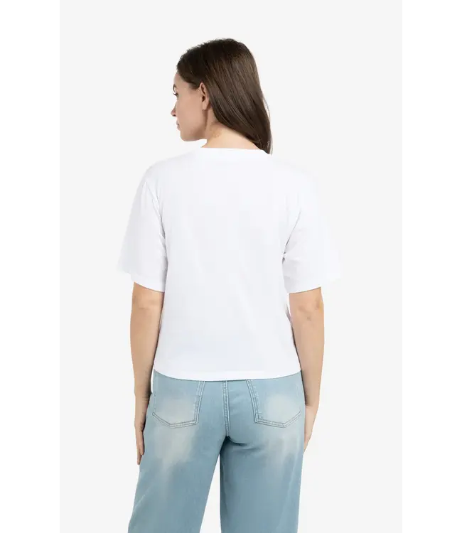 01-719081-602/442031  T-shirt with soft flock print and wide sleeves