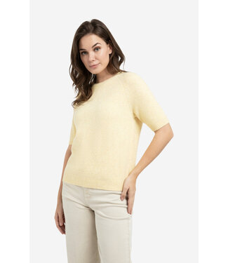 YAYA 01-000458-602/309152  Soft sweater with short sleeves and round neckline