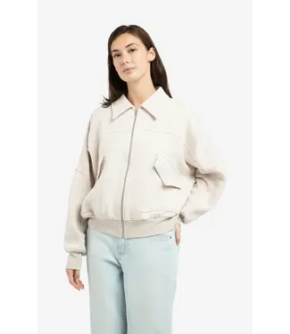 YAYA 01-519047-602/990552  Sweat jacket with patch pockets and zip front closure