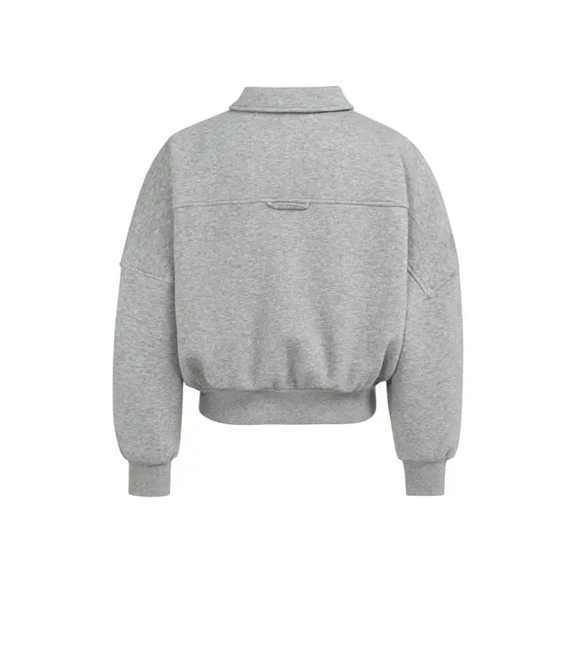 01-519047-602/990472  Sweat jacket with patch pockets and zip front closure