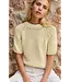 YAYA 01-000551-602/309151  Chunky knit sweater with short sleeves and round neck