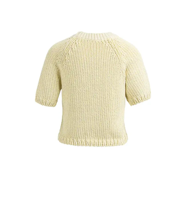01-000551-602/309151  Chunky knit sweater with short sleeves and round neck