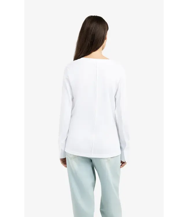 01-709321-602/00000  Jersey top with long sleeves and woven cuffs