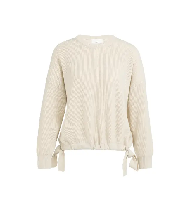 01-000555-602/990442  Knitted sweater with tie details at the hem