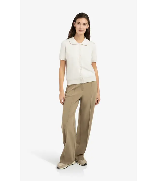 01-010145-602/990442  Knitted cardigan with short sleeves and buttons