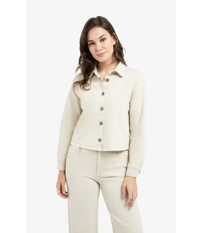 01-511049-602/99046  Colored denim jacket with decorative seams