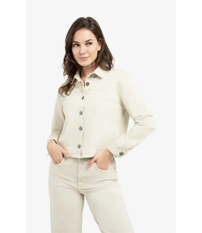 01-511049-602/99046  Colored denim jacket with decorative seams