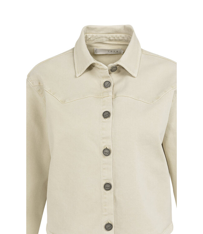 01-511049-602/99046  Colored denim jacket with decorative seams