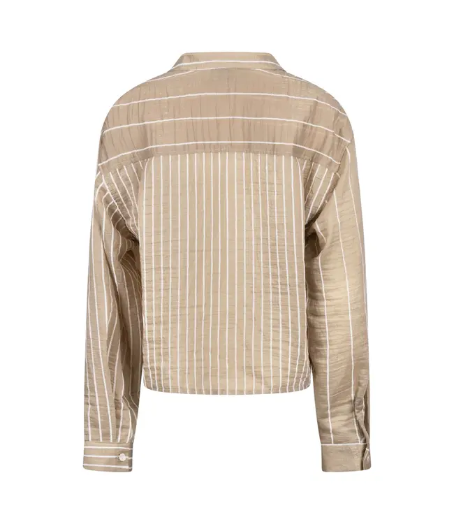 NKS02133-Army  Nelly Blouse Stripe