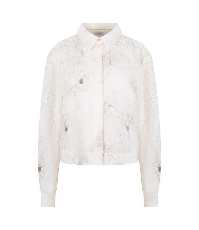 NKS02167-Off White  Adora Blouse Embroidery