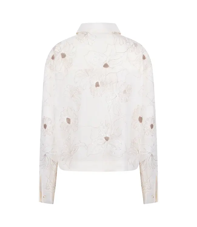 NKS02167-Off White  Adora Blouse Embroidery