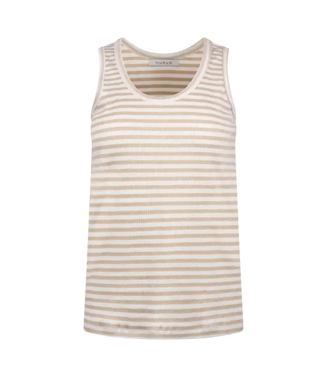 NKS01168-Offwhite/Gold  Steffie Singlet Lurex
