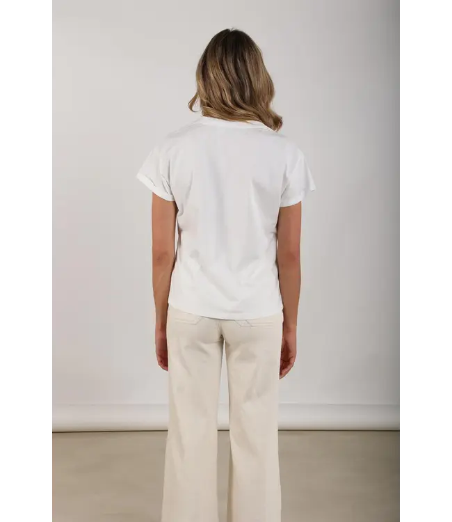 NKS04018-Offwhite/Sand  Rowena Shirt