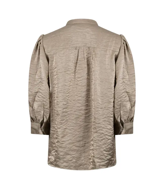 NKS02231-Army  Lilly Blouse Shiny