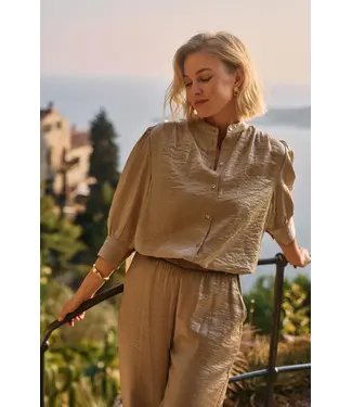 NUKUS NKS02231-Army  Lilly Blouse Shiny