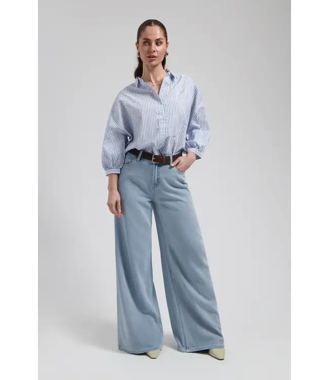 CR0129/BlueStriped  Cath blouse