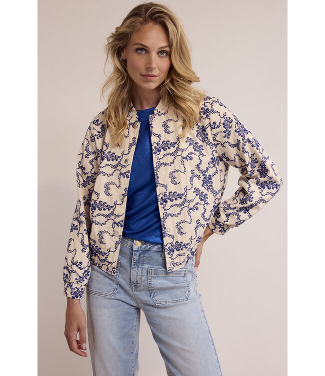 C05-19-801/006800-Stone  Embroidered Bomber Jacket