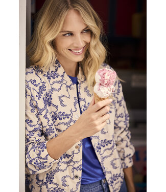 Tramontana C05-19-801/006800-Stone  Embroidered Bomber Jacket