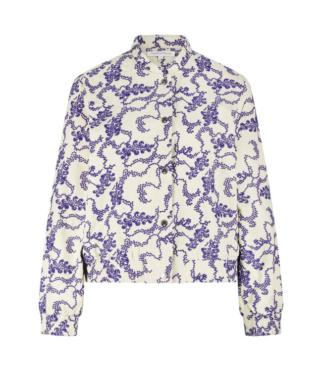 C05-19-801/006800-Stone  Embroidered Bomber Jacket