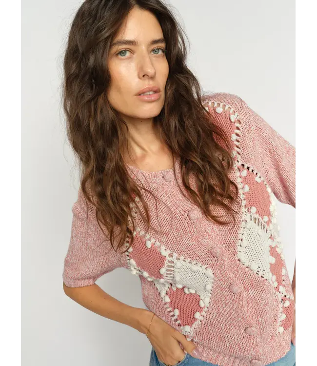 177700/Peachy  MMElio SS Knit Cardigan