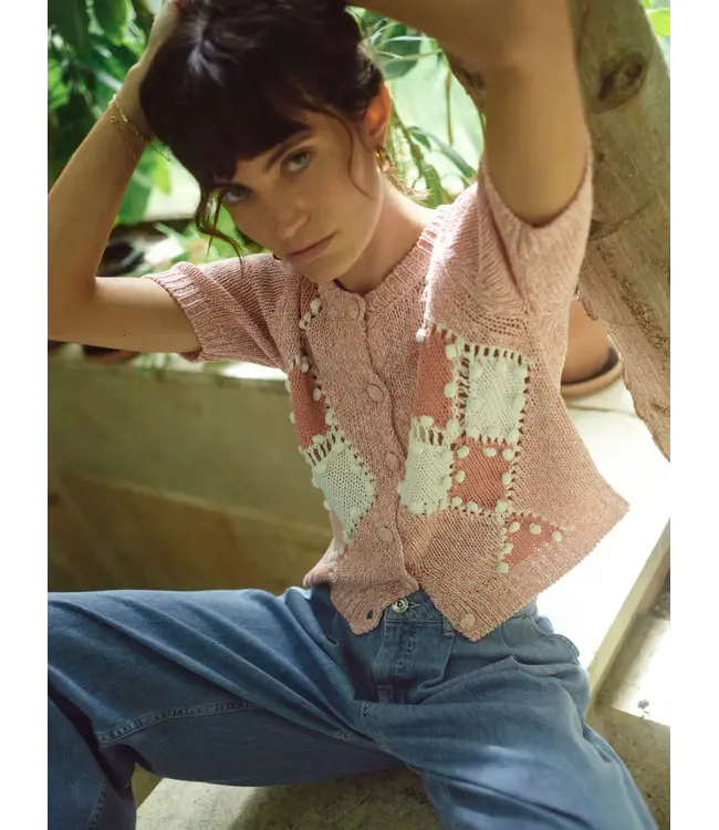 177700/Peachy  MMElio SS Knit Cardigan