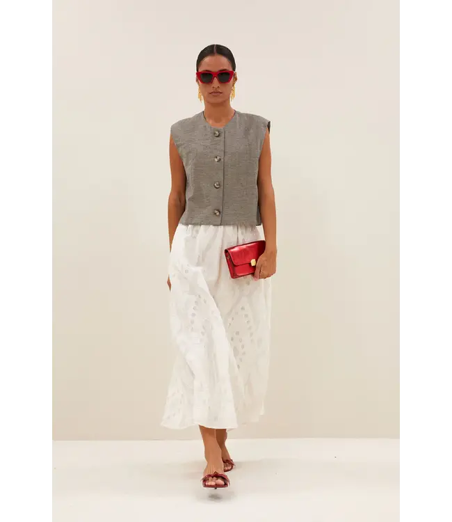 26218103/Cream  juta mist skirt