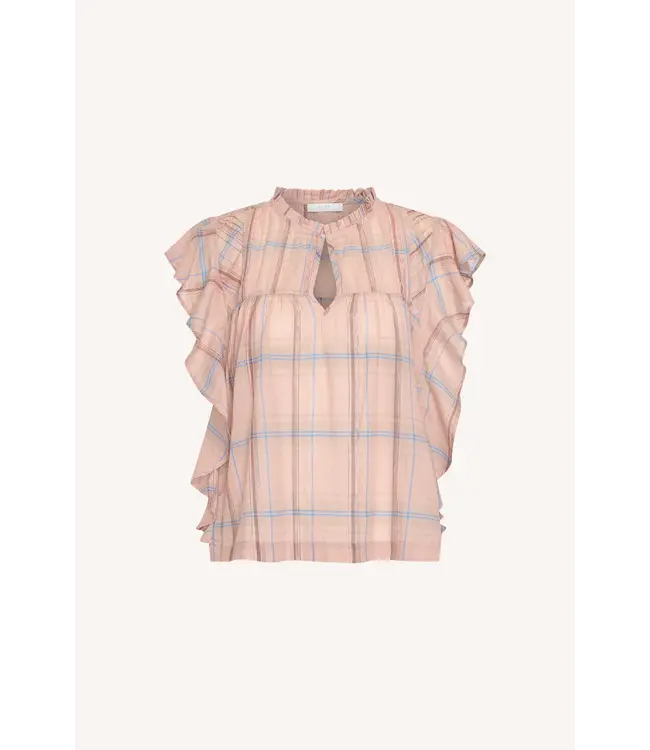 26112035/BlushPinkCheck  danee pink check blouse