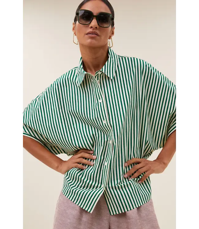 26112038/EvergreenStripe  sunny stripe blouse