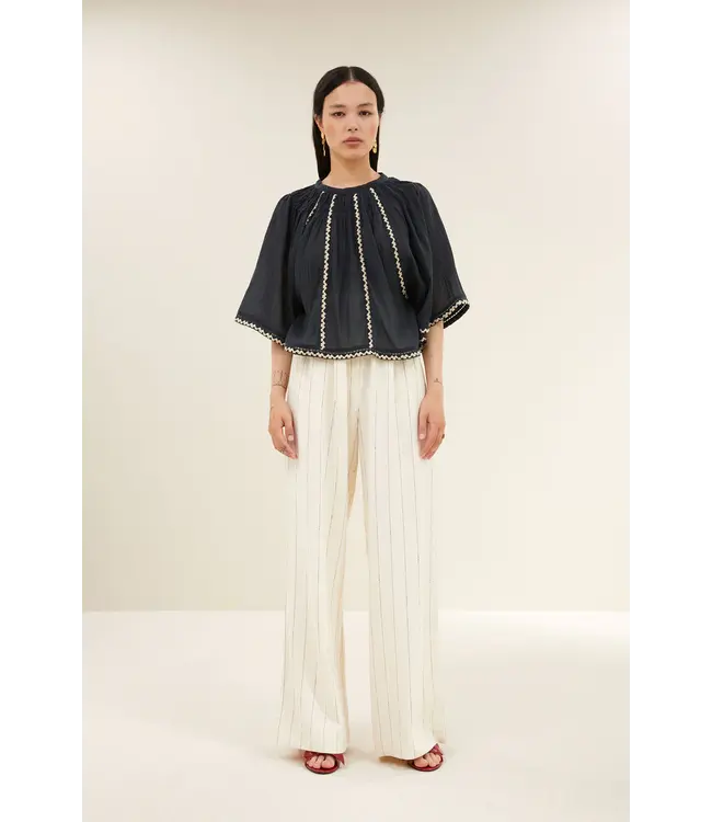 26218035/BlackThinStripe  benji pinstripe pants