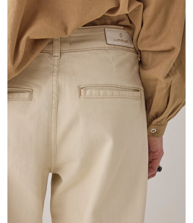 4s2910-12353/000122-Ivory  Cocoon pant Heritage stretch twill
