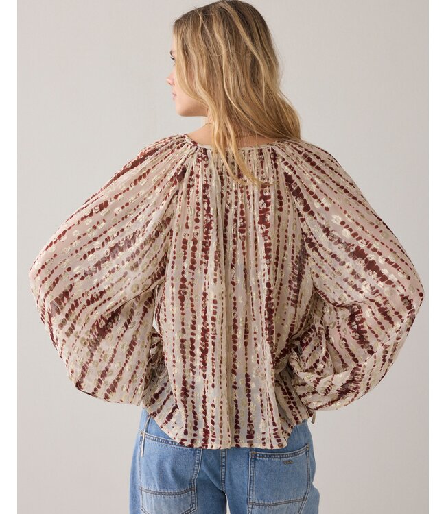 2s3421-12427/000559-Brickred  Top Tiedye georgette