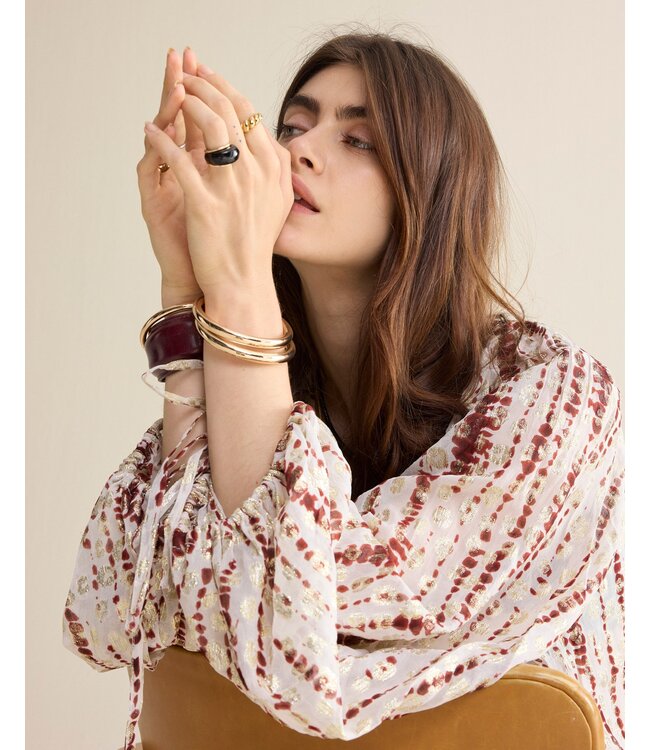 2s3421-12427/000559-Brickred  Top Tiedye georgette