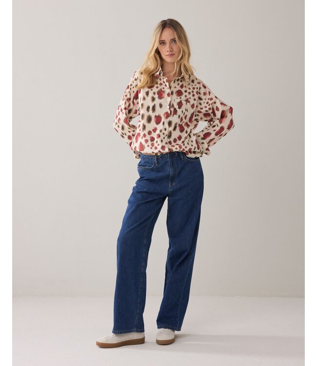 2s3440-12378/000120-Multicolour  Blouse Animal print