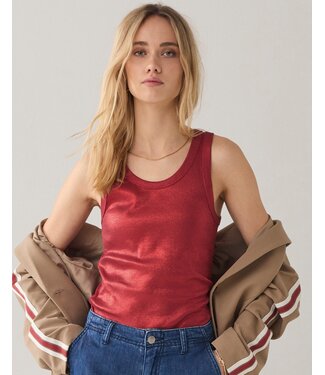 Summum Woman 3s4873-5138/000559-Brickred  Rib tanktop cotton rib