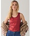 Summum Woman 3s4873-5138/000559-Brickred  Rib tanktop cotton rib
