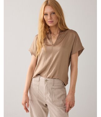Summum Woman 2s3324-11817/000703-Khaki  Top short sleeves Silky touch