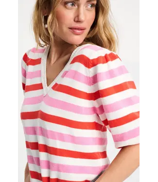 POM Amsterdam SP9493/MultiColour  PULLOVER - Striped Pink Orange