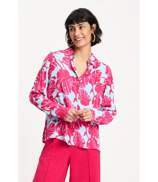 SP9497/MultiColour  BLOUSE - Mila Urban Flora Blue